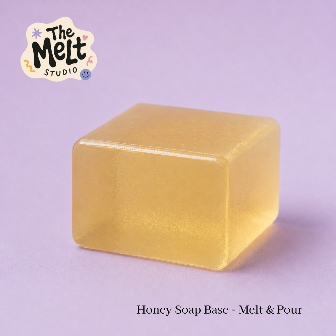 Honey Glycerin Melt & Pour Soap Base - sulphate, home DIY soap kit for adults
