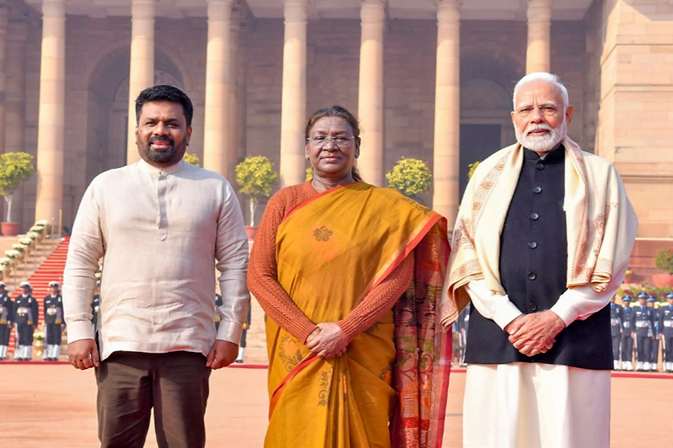Sri Lankan President Anura Kumara Disanayaka and Indian Prime Minister Narendra Modi