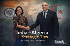  Dr. Neena Malhotra, Secretary (South), Ministry of External Affairs, and Lounes Magramane, Secretary General at Algeria’s Ministry of Foreign Affair