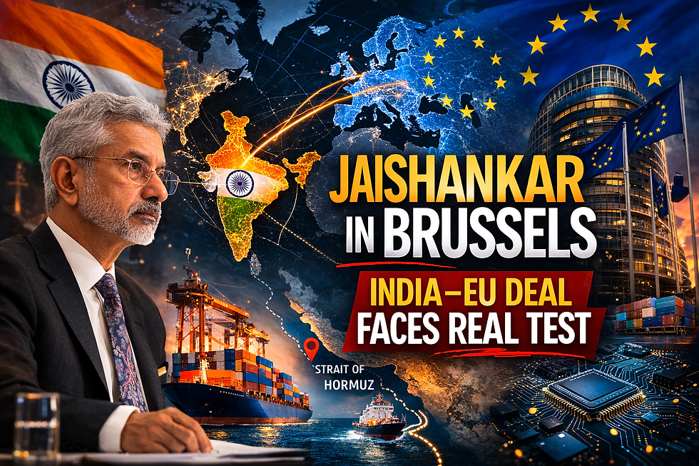 AI Thumbnail on S Jaishankar's Brussels Visit