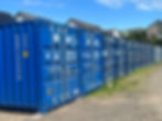 Blue self storage containers