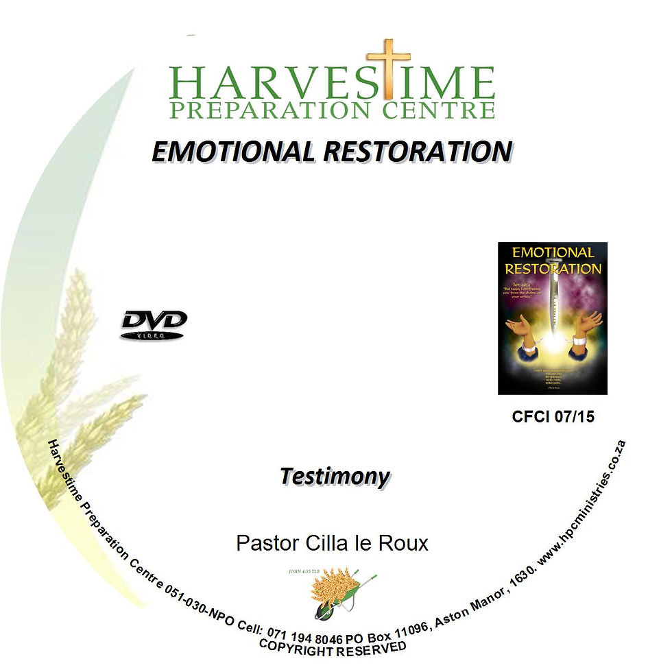 Testimony Ps Cilla Le Roux - Single DVD