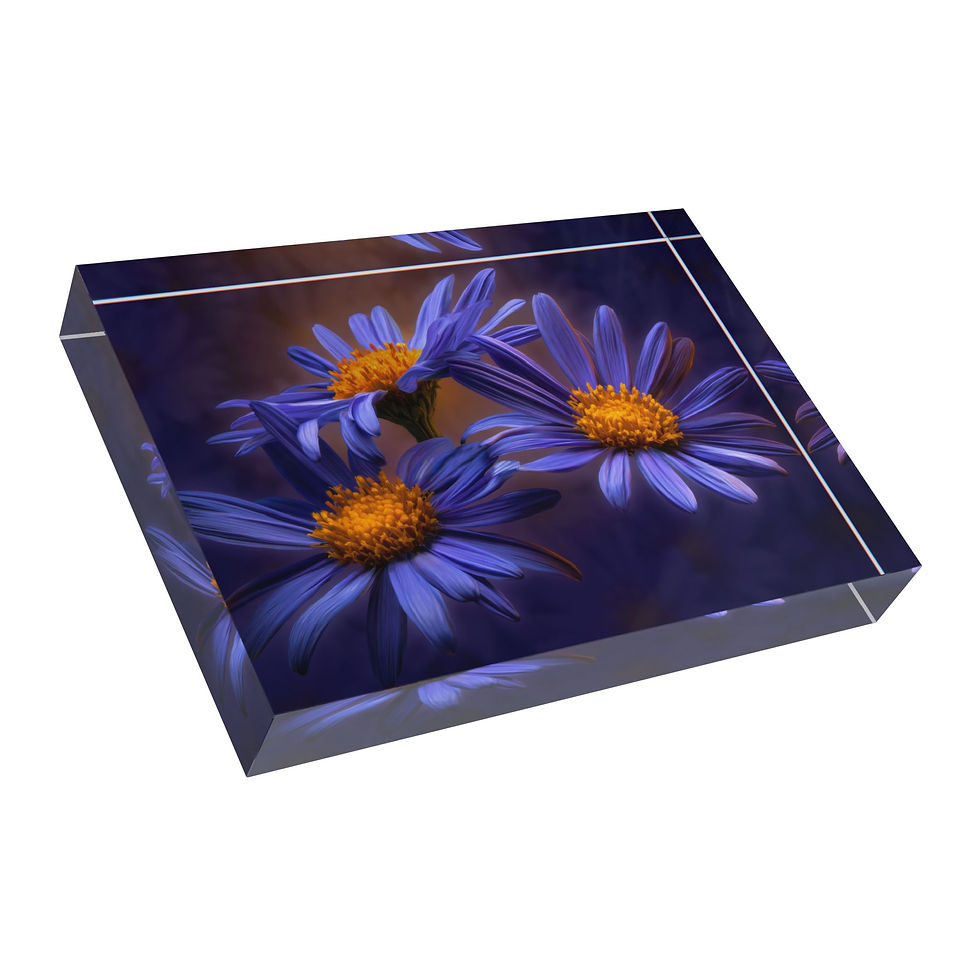 Thumbnail: Blue Aster - Acrylic Photo Block