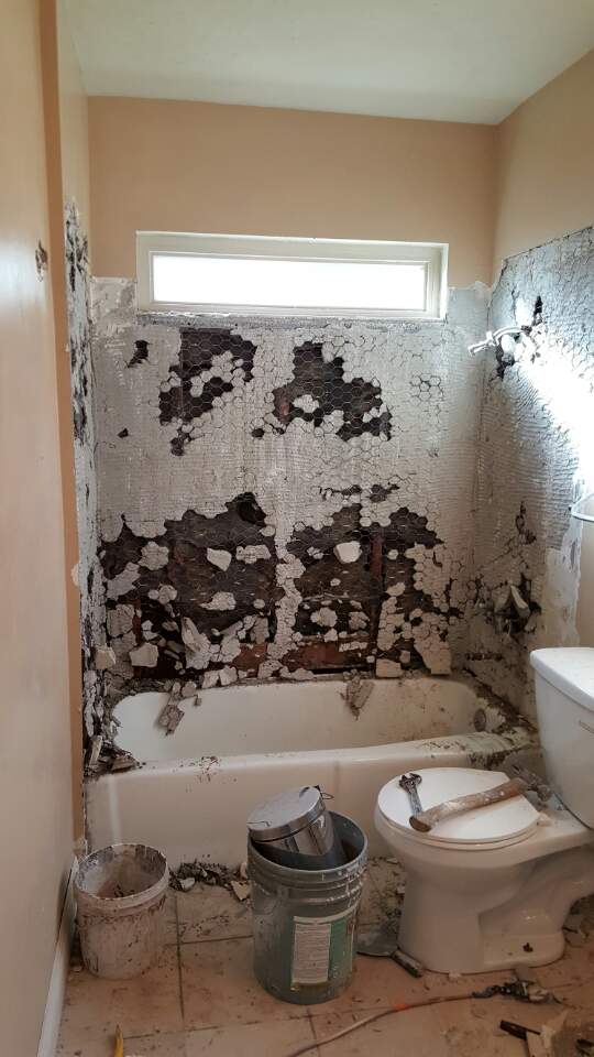 Starting demolition of bathroom