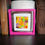 Thumbnail: Mini abstract artwork in hot pink frame