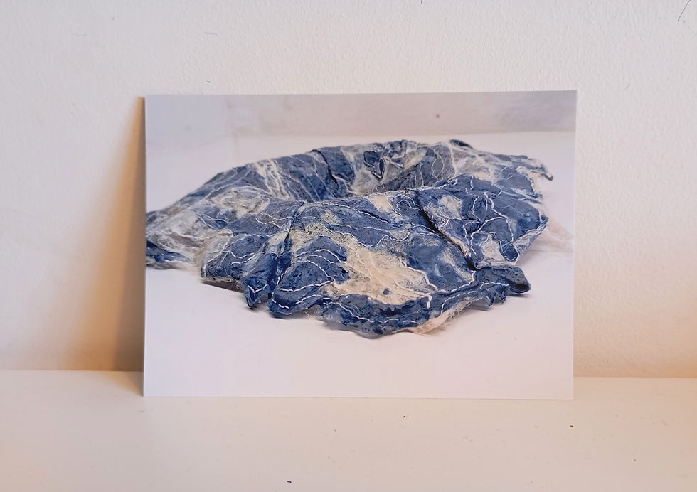 Thumbnail: gift card showing sculptural textile art inspired by the sea
