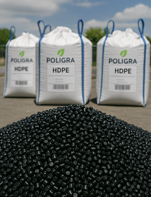 Poligra tarafından isteğe özel formüle edilmiş farklı renklerde plastik granüller