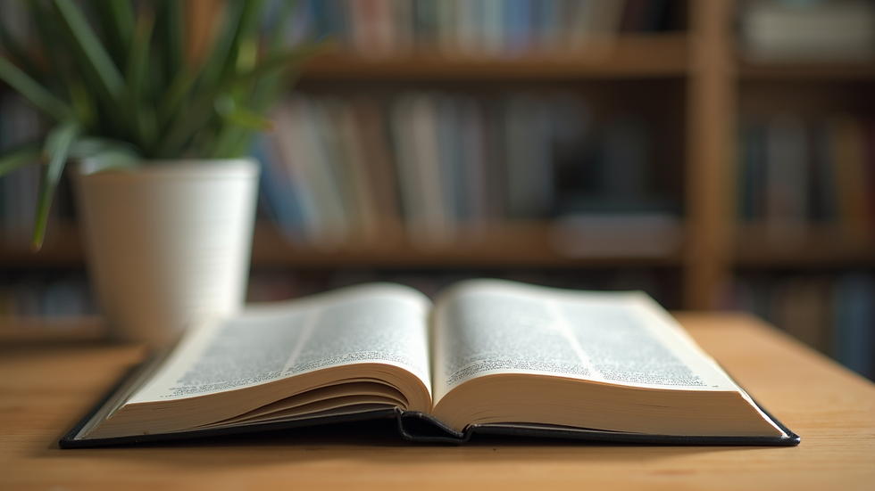 Eye-level view of a Spanish textbook open on a desk