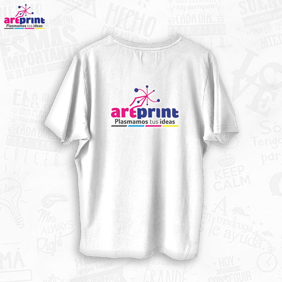 Producto de playera de algodón detrás (color blanco)