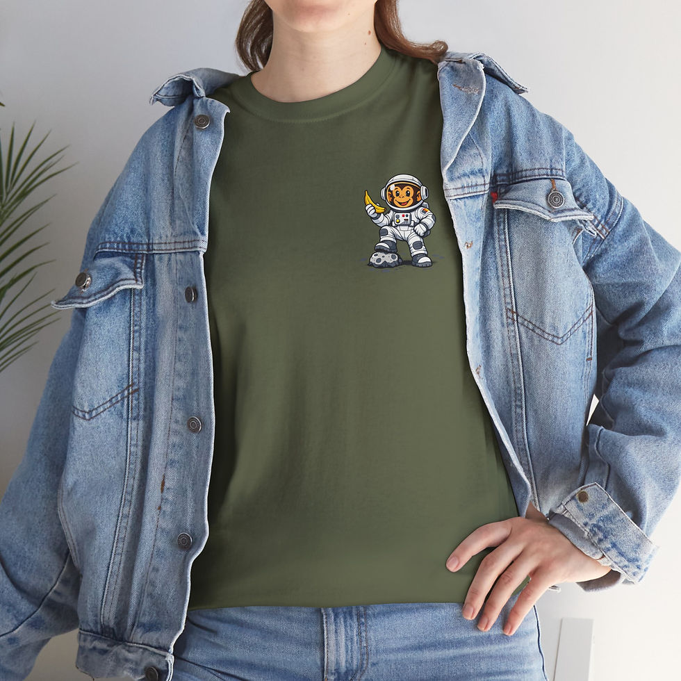 Thumbnail: Astronaut Cartoon Pocket Tee — Cute Space Explorer Graphic T-Shirt