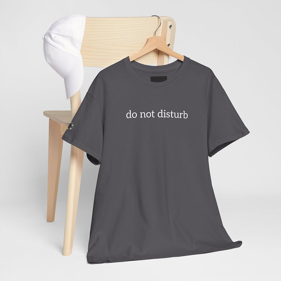Thumbnail: Do Not Disturb T-Shirt — 'do not disturb' Minimal Graphic Tee