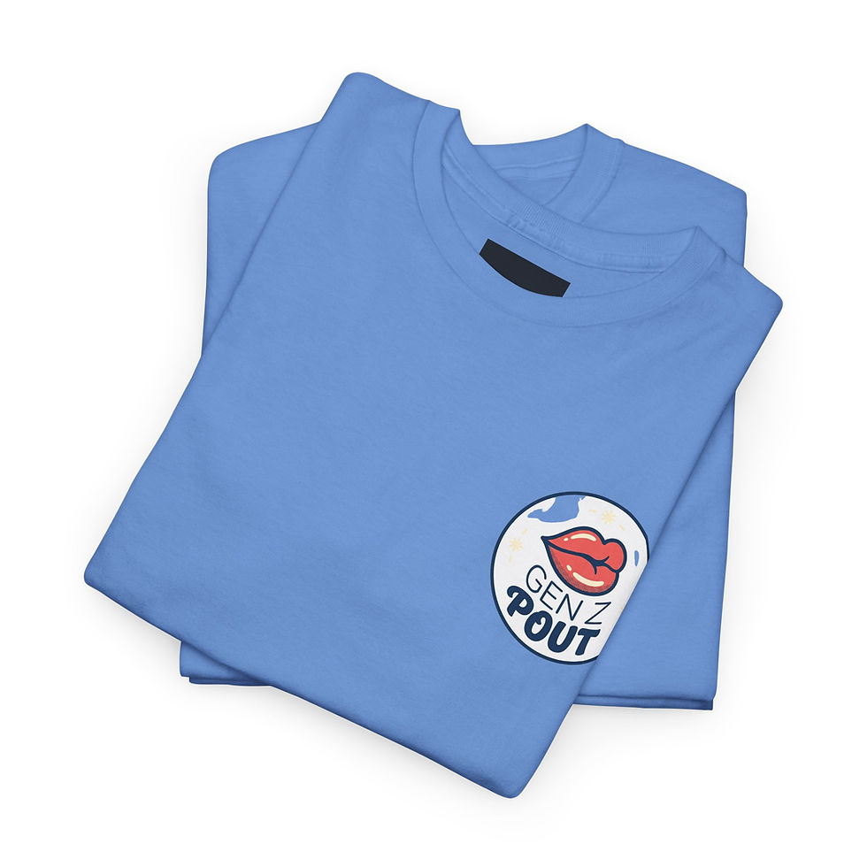 Thumbnail: Pout Graphic Tee — Small Lip Emblem "Cute Pout" Chest Shirt