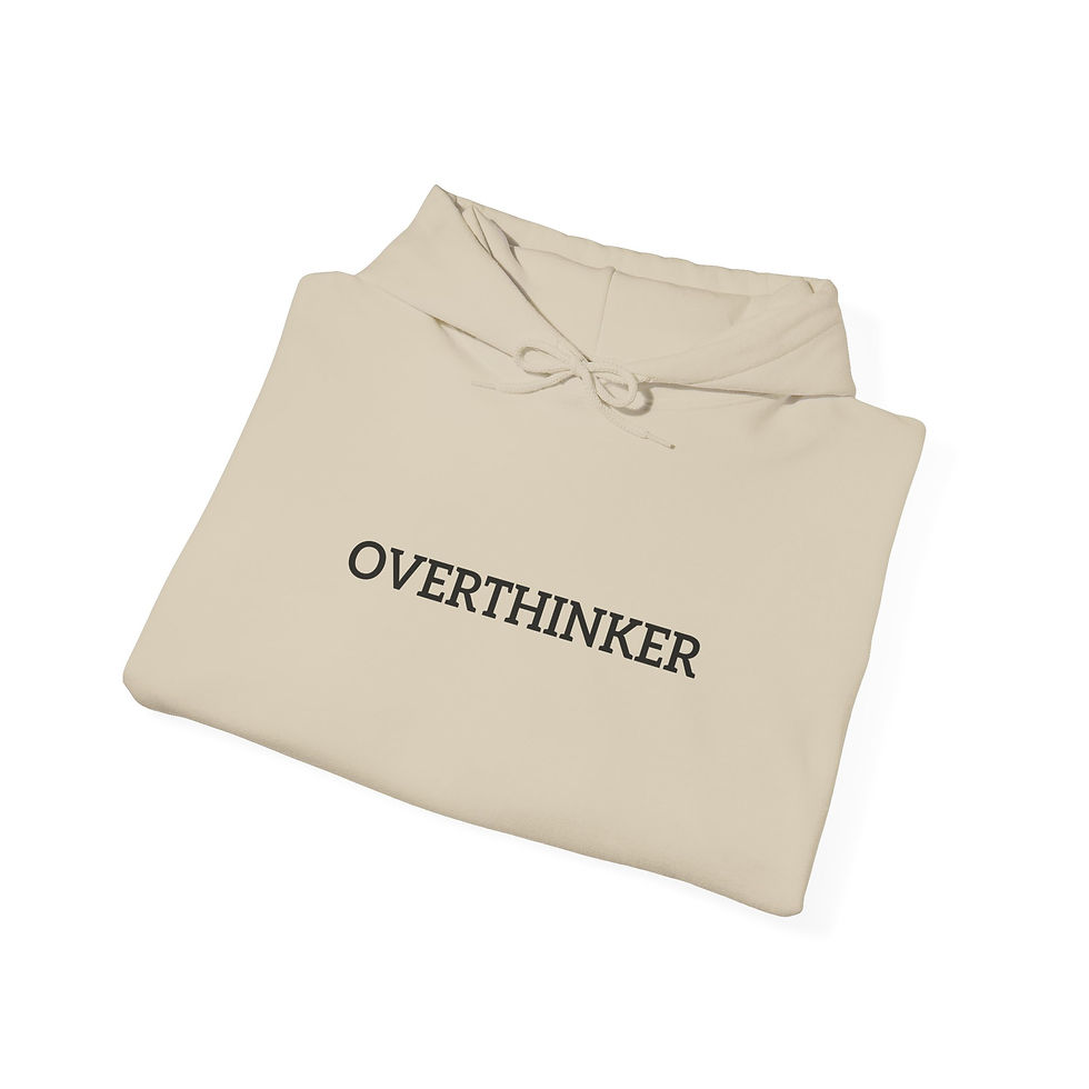 Thumbnail: Overthinker Hoodie — Minimal Text Pullover for Thoughtful Minds