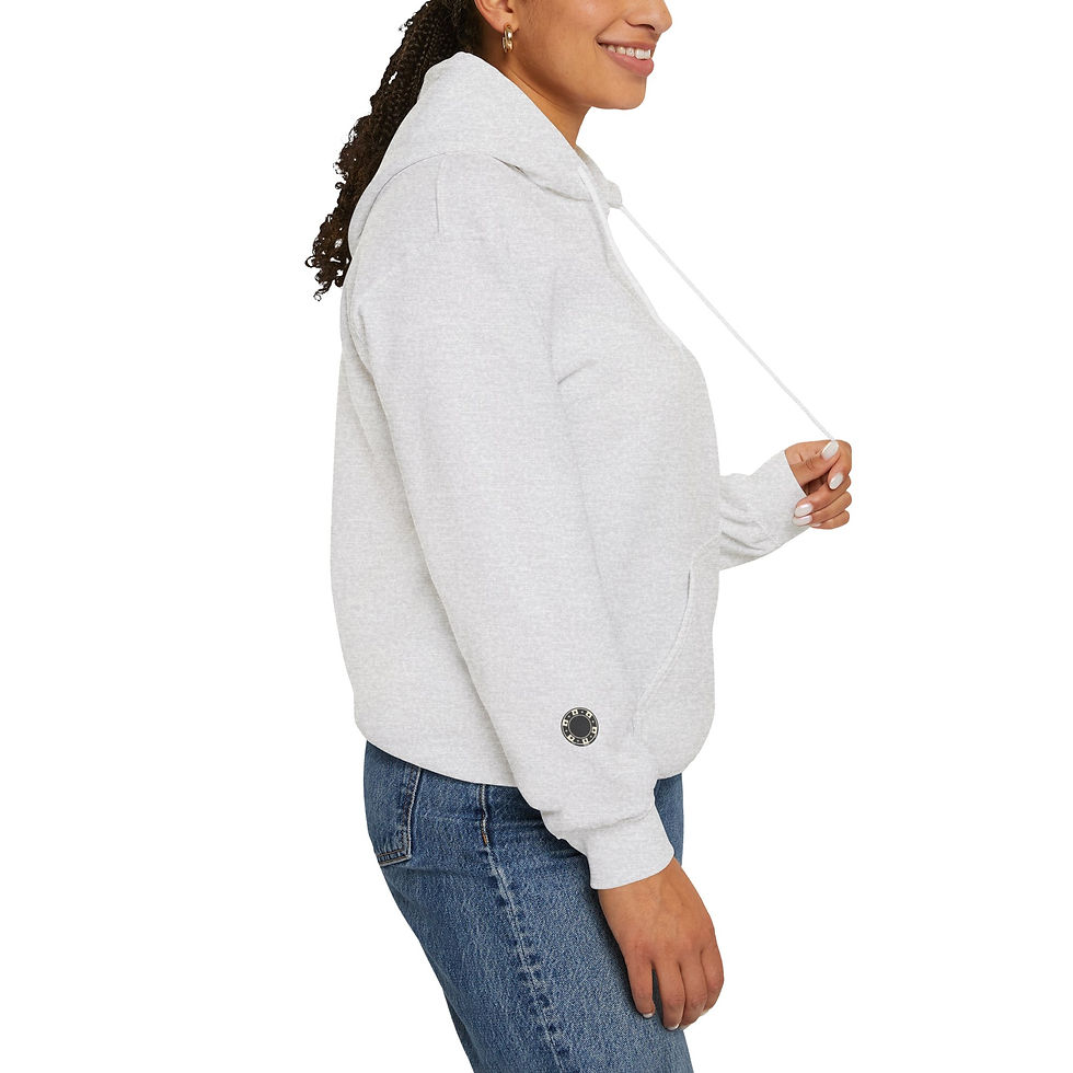Thumbnail: Printed Minimalist KA Monogram Hoodie — White Monogram Pullover