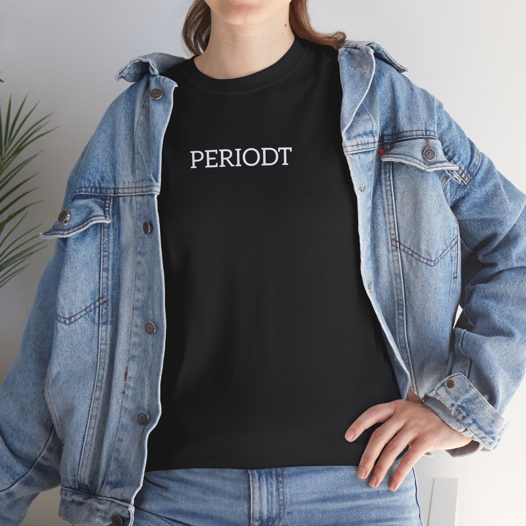 Periodt Graphic Tee - Bold White Text Casual Shirt
