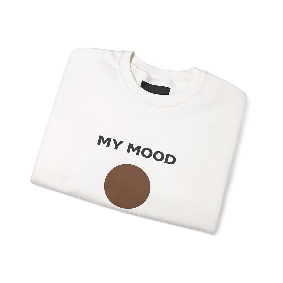 Thumbnail: "Stressed" Brown Circle Crewneck Sweatshirt — "Mood Top Collection"
