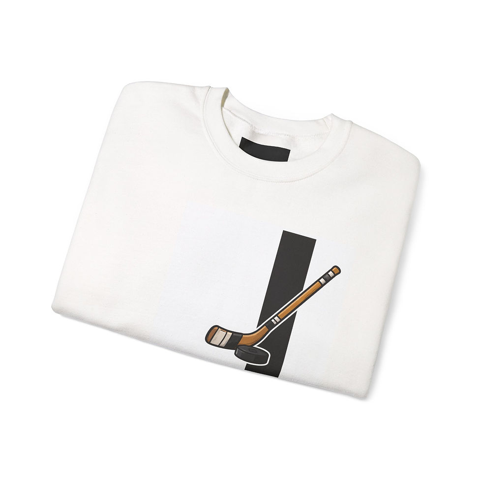 Thumbnail: Hockey Stick & Puck Crewneck Sweatshirt