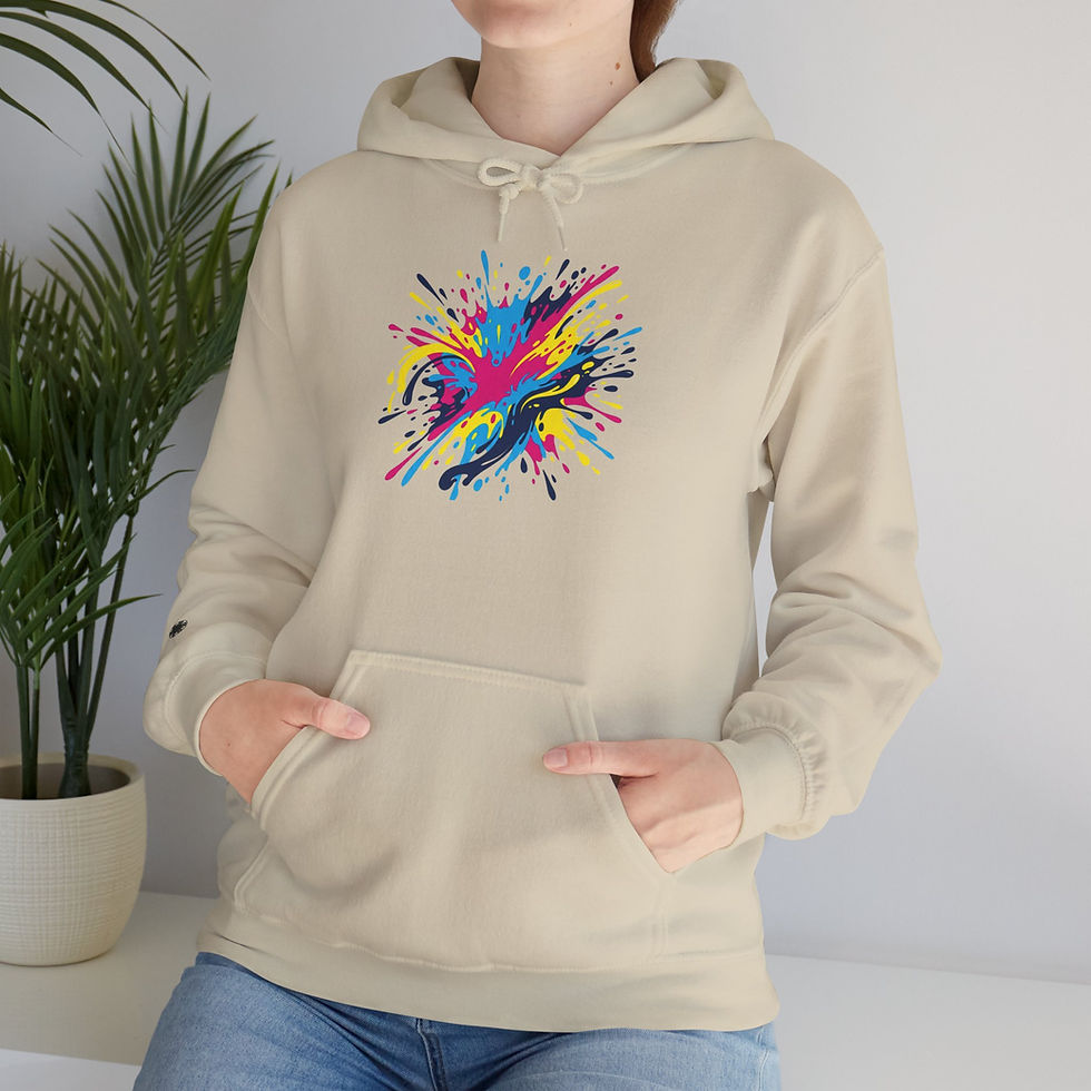Thumbnail: Color Splash Dolphin Hoodie – Vibrant Watercolor Whale Splash Sweatshirt