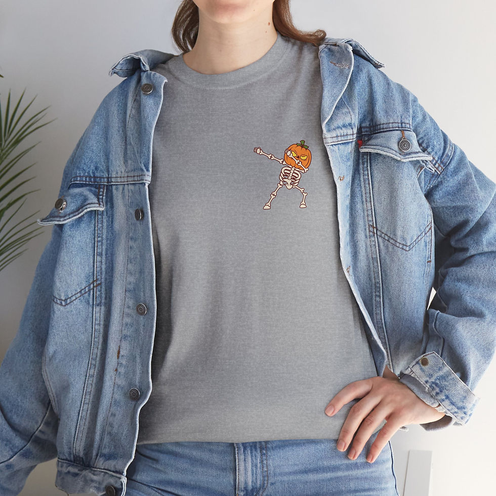 Thumbnail: T-Shirt — PUMPKIN SKELETON Graphic Tee