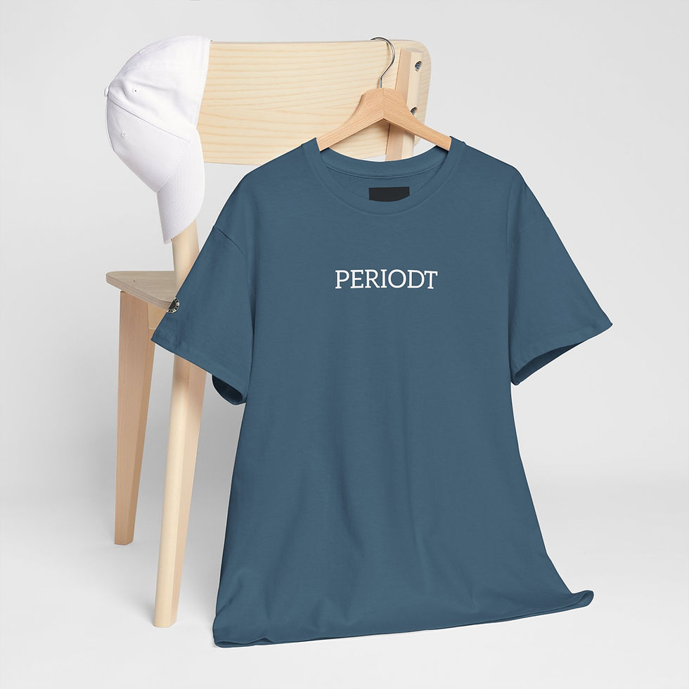 Thumbnail: Periodt Graphic Tee - Bold White Text Casual Shirt