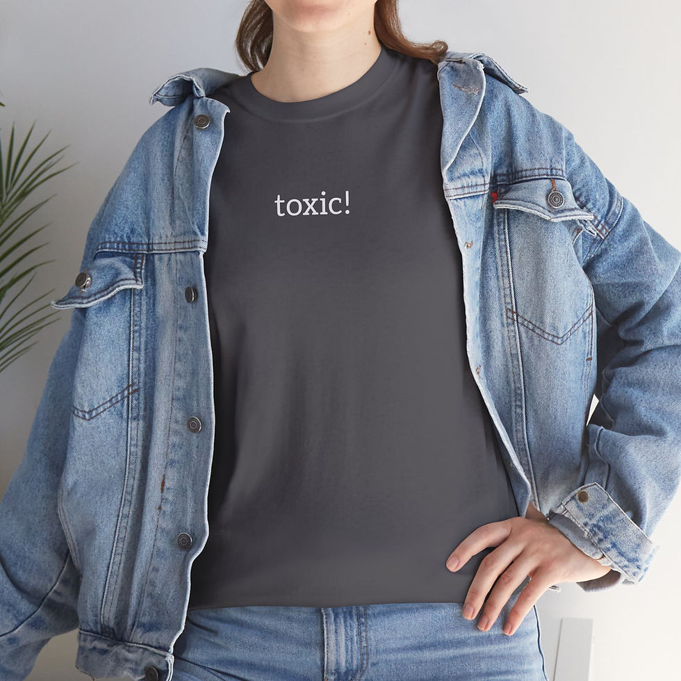Thumbnail: Toxic Graphic T-Shirt — Retro Grunge 'toxic' Short-Sleeve Tee