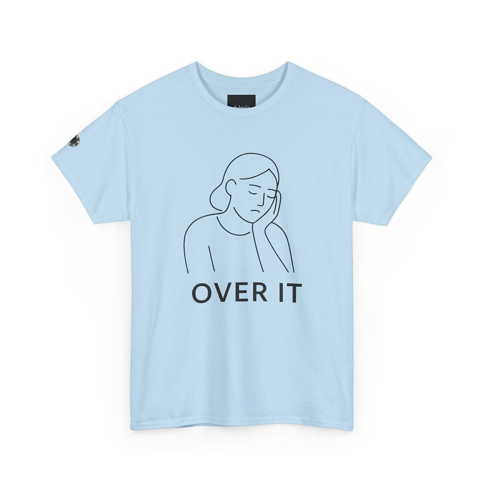 Thumbnail: OVER IT Graphic T-Shirt — Funny Casual Cotton Tee for Everyday Wear