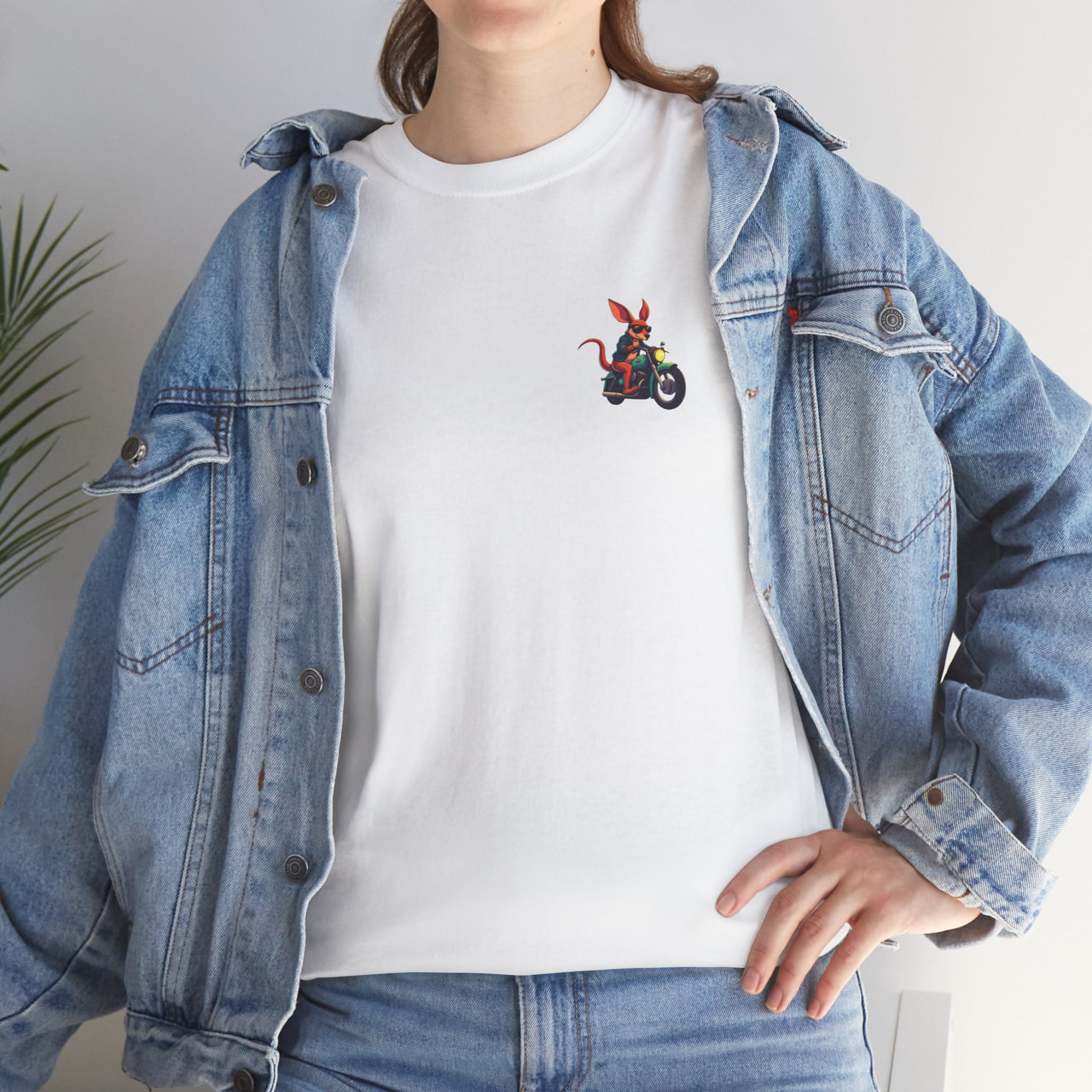 Retro Kangaroo Motorcycle T-Shirt — Vintage Ride Graphic Tee