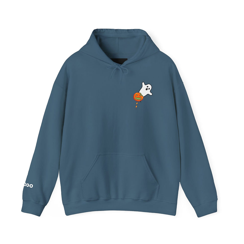 Thumbnail: Ghost Lollipop Hoodie — Cute Halloween Candy Pumpkin Sweatshirt