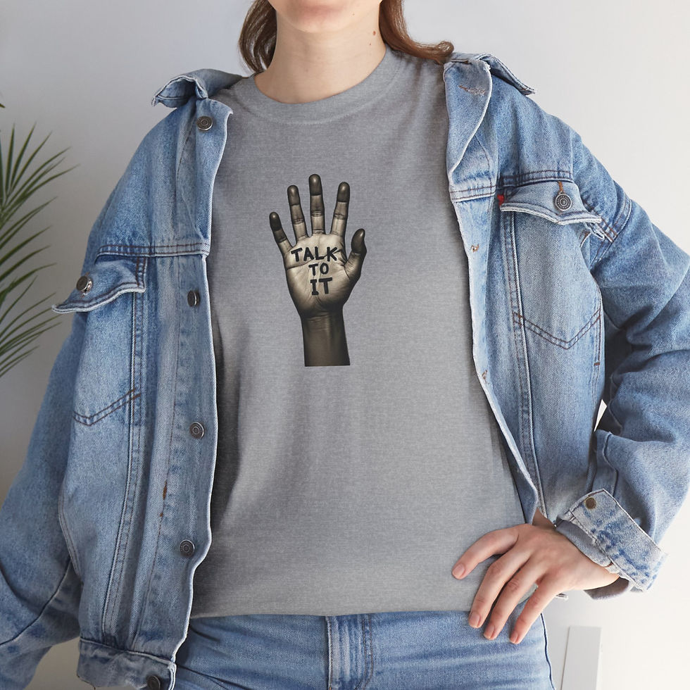 Thumbnail: Talk To It Hand Illustration T-Shirt | Raised Palm Graphic Tee