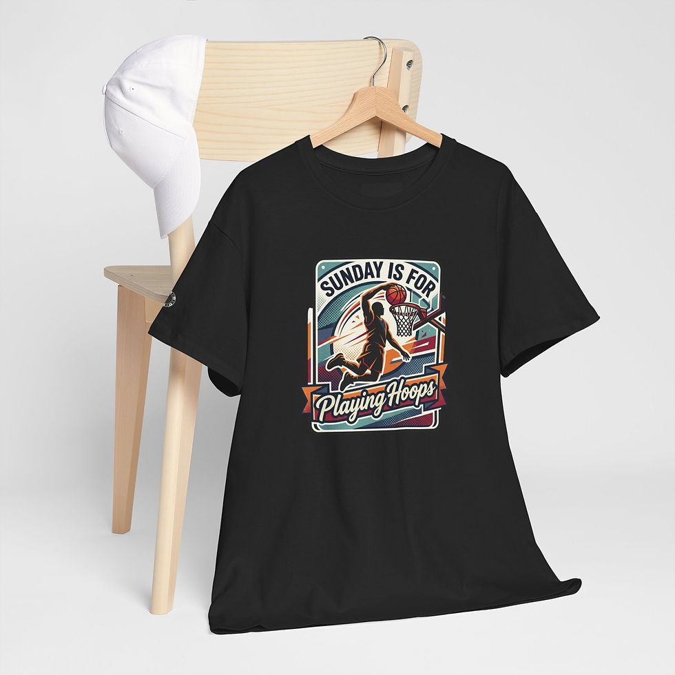 Thumbnail: Sunday Is For Playing Hoops Tee | Basketball Retro Graphic Shirt