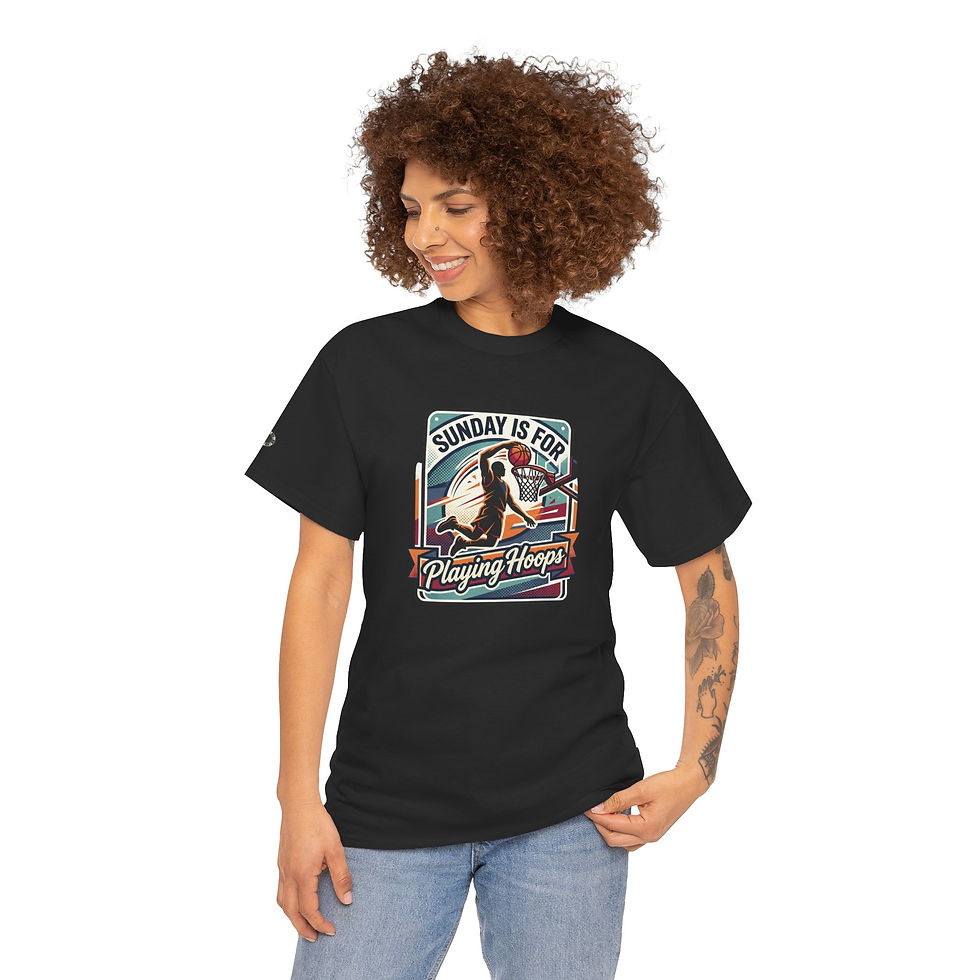 Thumbnail: Sunday Is For Playing Hoops Tee | Basketball Retro Graphic Shirt
