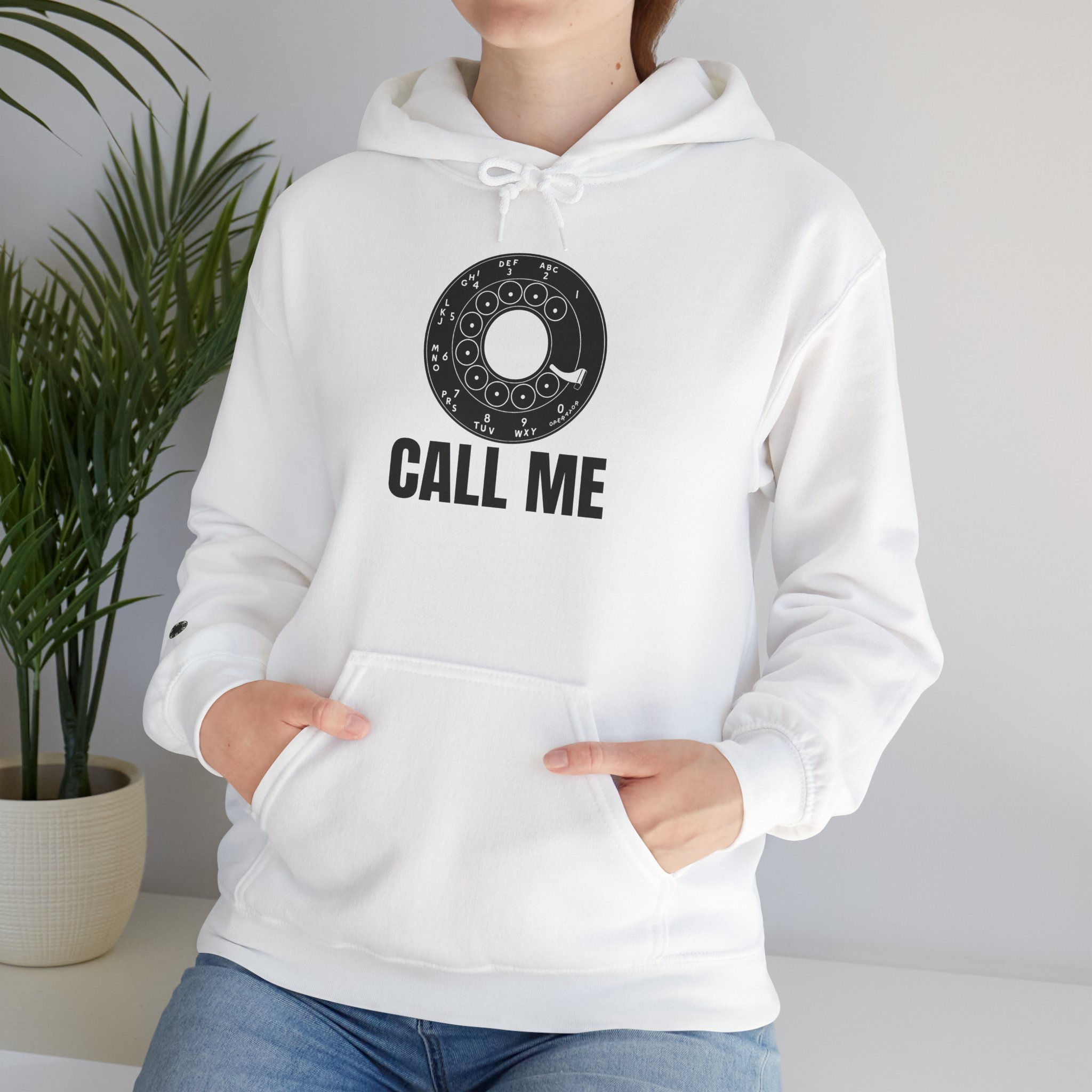 Call Me Hoodie — "CALL ME" Distressed Graphic Hoodie