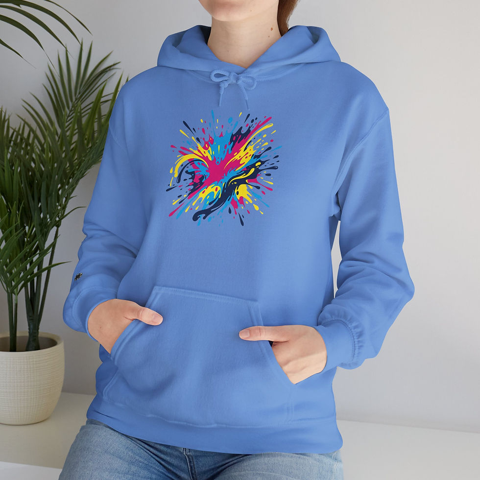 Thumbnail: Color Splash Dolphin Hoodie – Vibrant Watercolor Whale Splash Sweatshirt