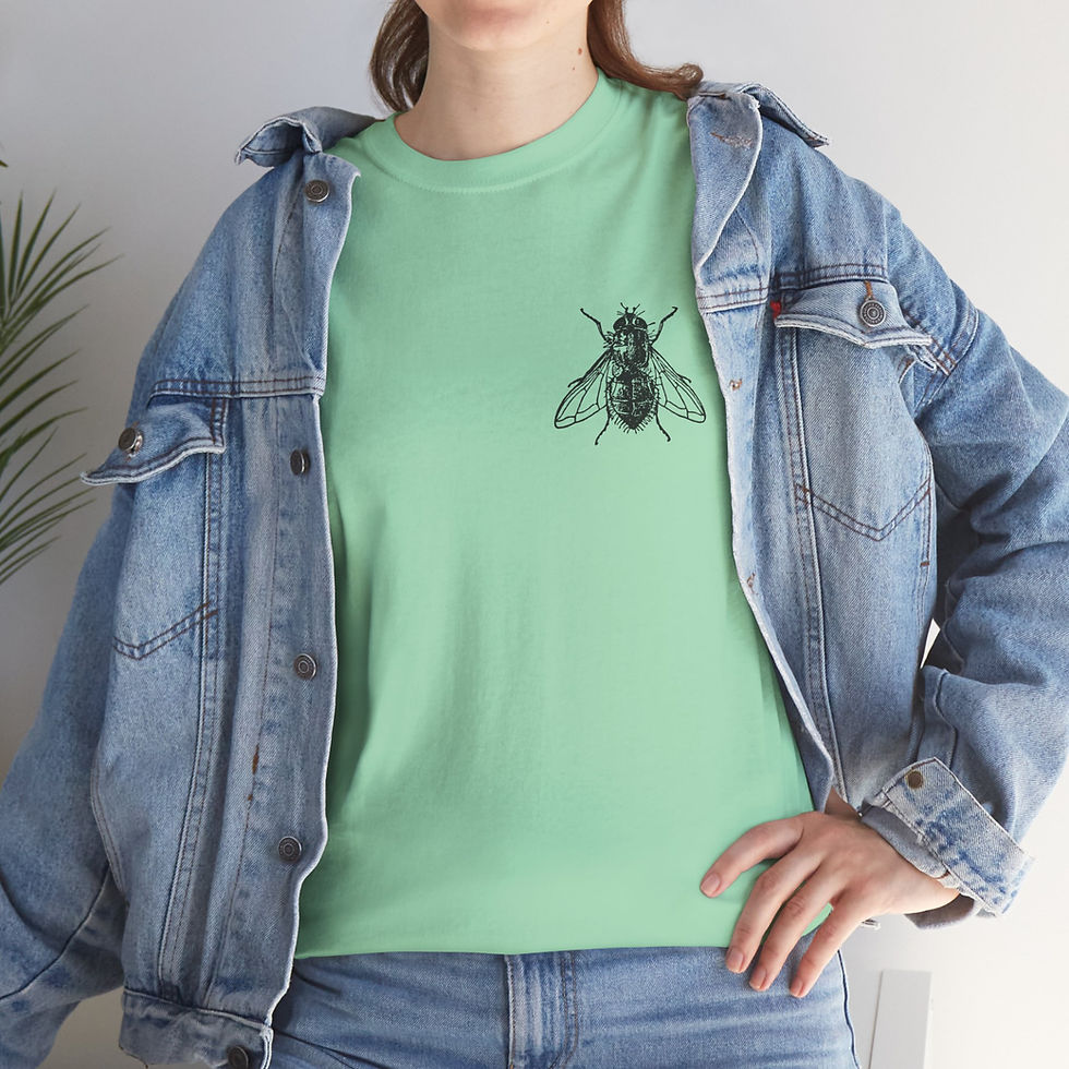 Thumbnail: Fly Chest Graphic Tee — Minimal Insect Illustration T‑Shirt