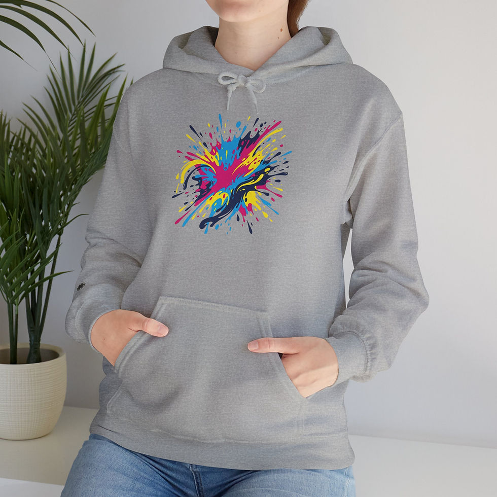 Thumbnail: Color Splash Dolphin Hoodie – Vibrant Watercolor Whale Splash Sweatshirt