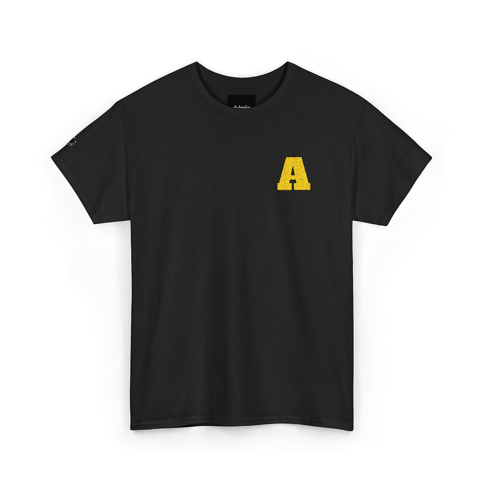 Thumbnail: Embroidered Monogram Tee-Shirt- Retro Collegiate Vibe
