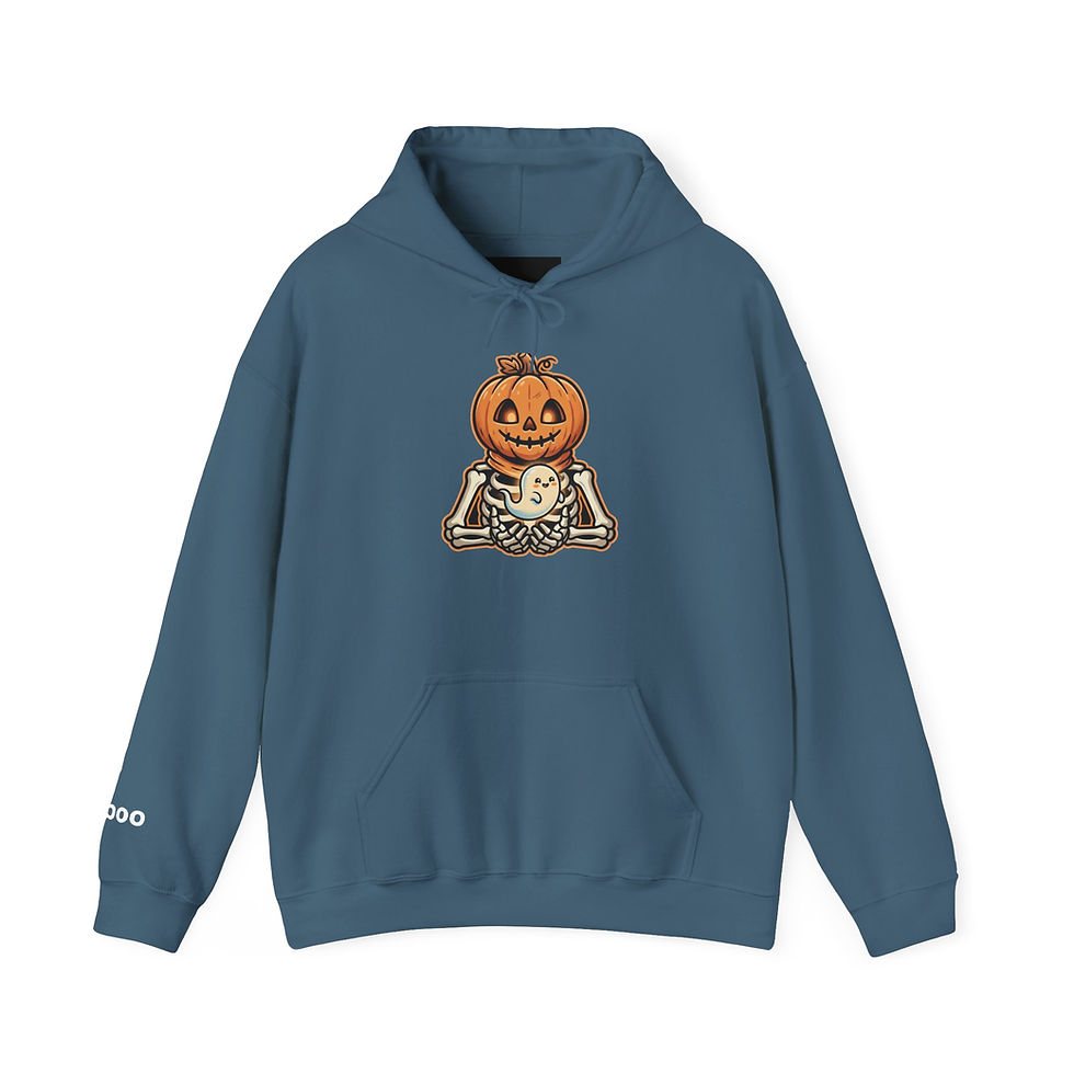Thumbnail: Pumpkin Head Skeleton Hoodie — Halloween Jack-O'-Lantern Pullover