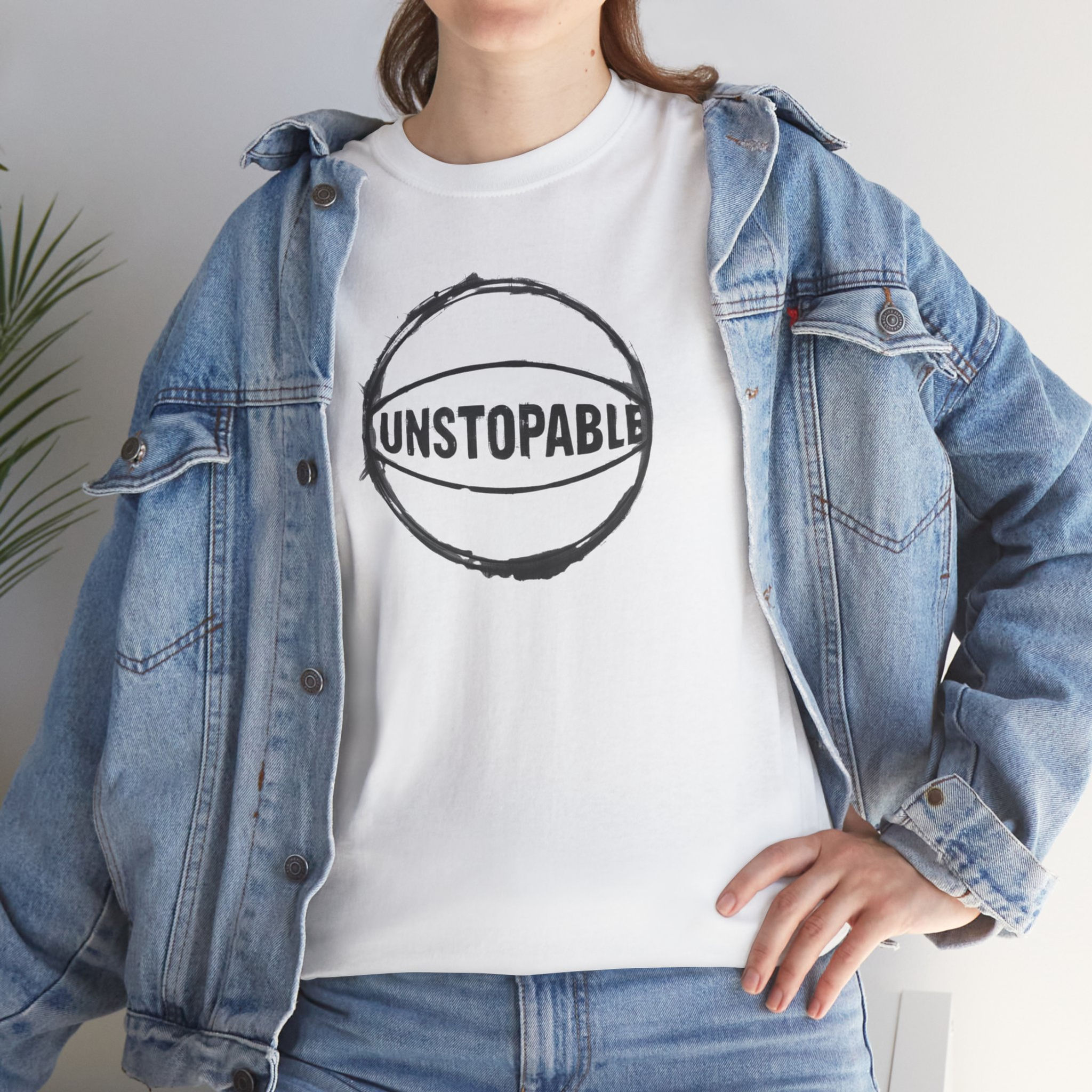 Unstoppable Circle Tee — Minimal Motivational Graphic T-Shirt