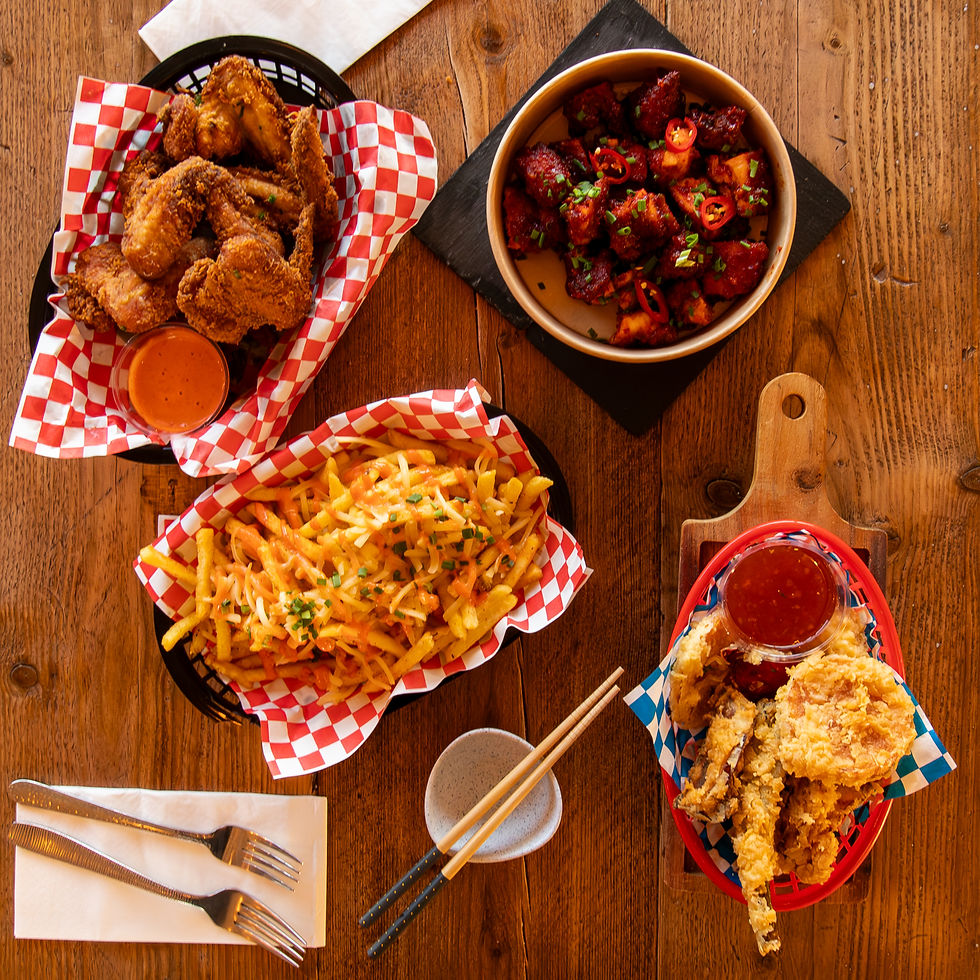 Arranged Food and Objects