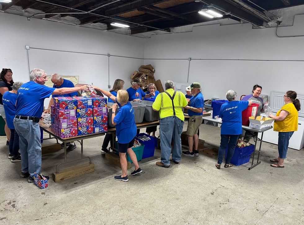 Living Faith will be packing snacks on Monday, January 12th at 4:30 PM in the Nohava Construction building.