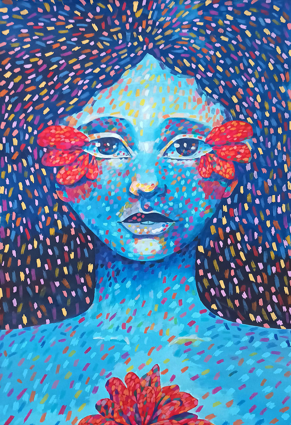 Jardim, noite e flor