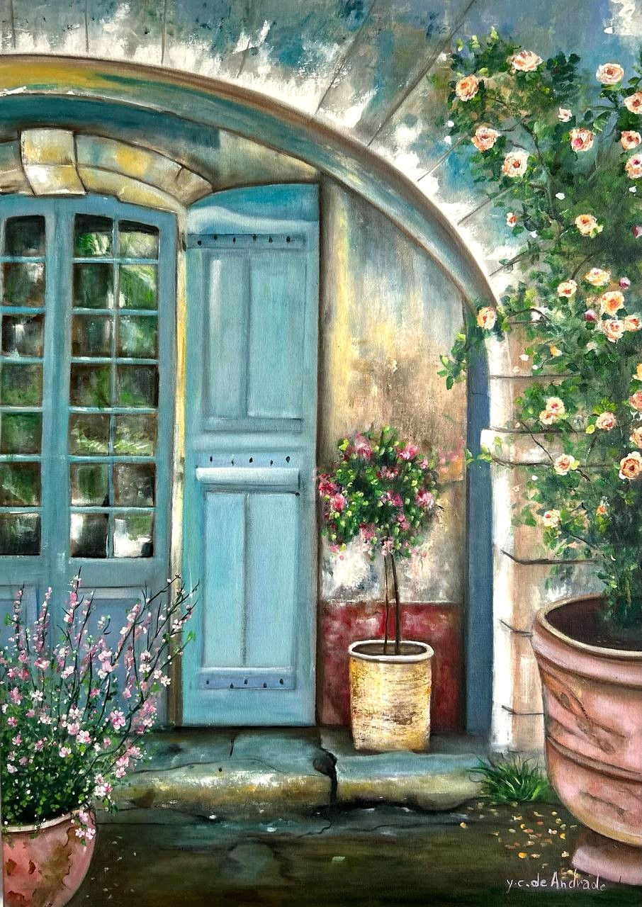 Porta com Flores