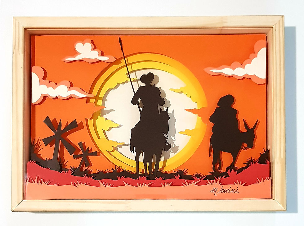 Miniatura: Dom Quixote e Sancho Pança