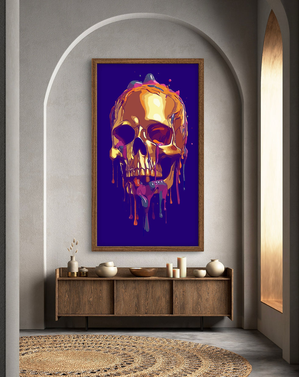 Miniatura: MELTING SKULL IN PURPLE