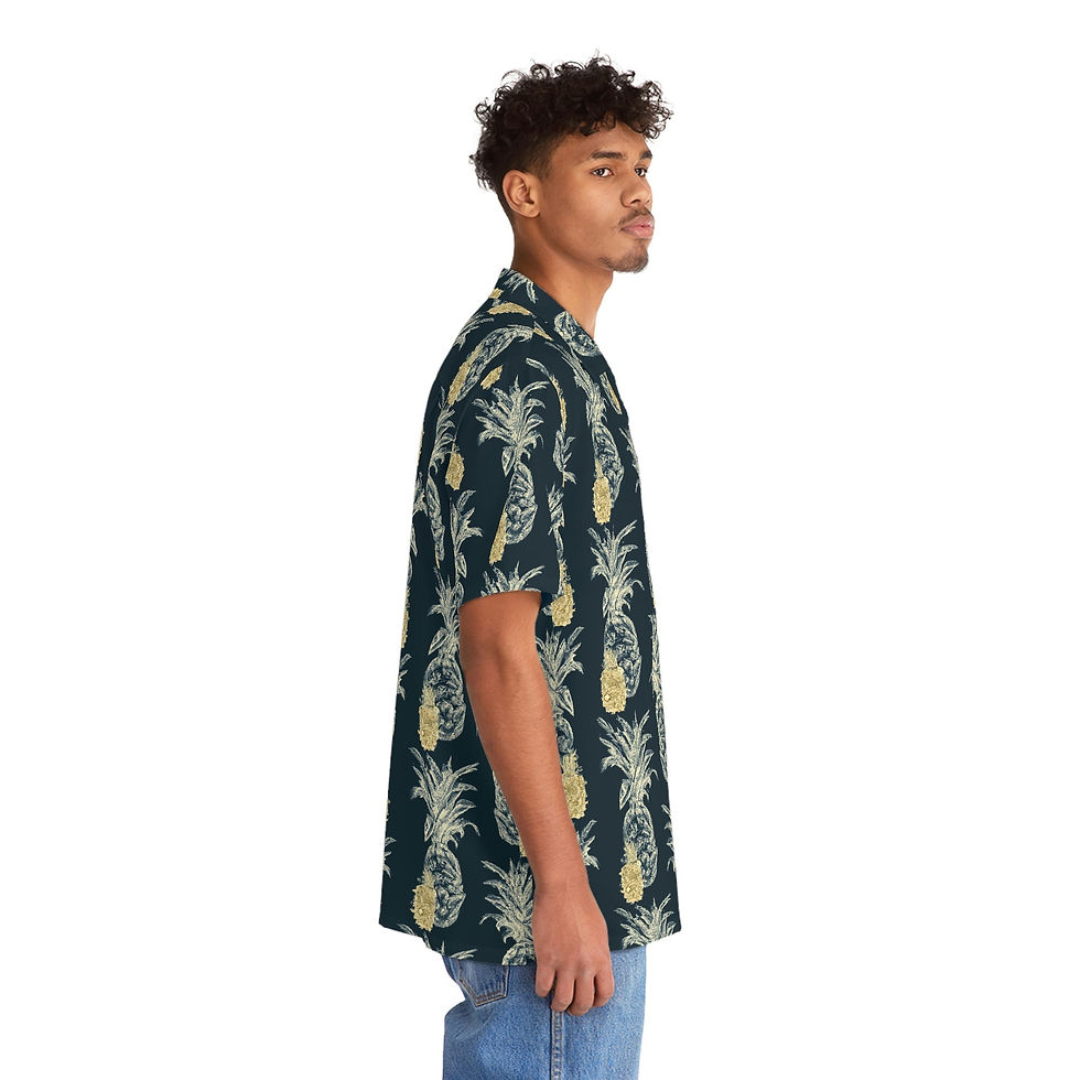 Thumbnail: Men's Vintage Pineapple Hawaiian Shirt