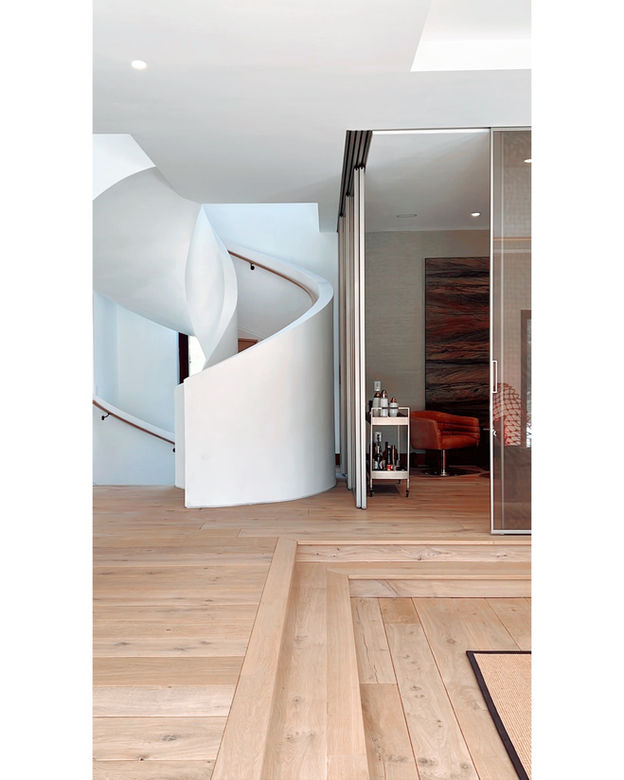 White spiral staircase