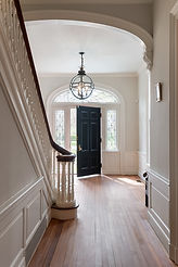 Front hall and curved staircase, Litchfield CT