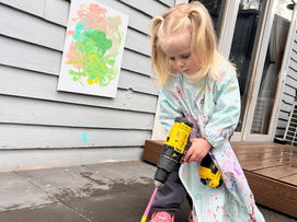 Crazy Drill Painting for Kids