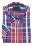 Red white and blue plaid shirt