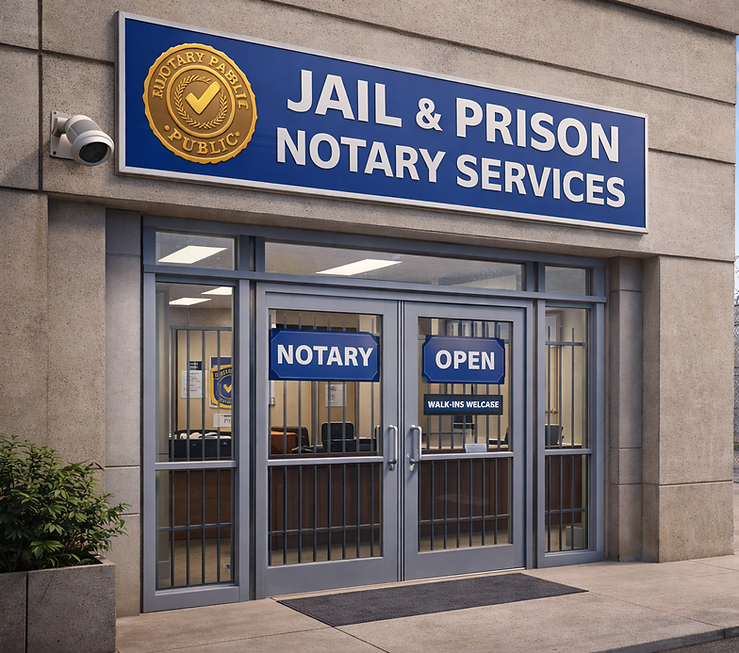 Jail Notary services, Prison, Jail, Inmate Notary services